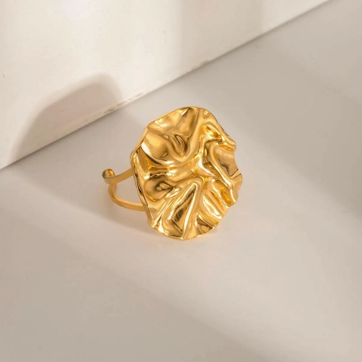 Elegant 18K gold open ring - Love Salve